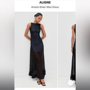 Aligne Black Sheer Maxi Dress